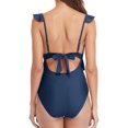 thumbnail image 4 of Womens One Piece Ruffle Cut Out Swimsuits Strappy Monokinis Bathing Suits, 4 of 6