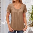 thumbnail image 1 of Aqestyerly T-shirt Blouse à Manches 3/4 Imprimé pour Femmes, Col Rond Décontracté Mode Ample pour Femmes, 1 of 7