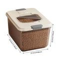 thumbnail image 3 of Airtight Pet Food Storage Container – Clear Lid Dry Food Bin with Measuring Cup – For Dog & Cat Food, Baking Supplies, Rice, Flour & Cereal – Kitchen & Pantry Organizer, 3 of 4