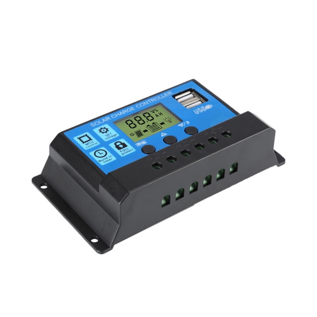 ziyahi Module de Charge/charge de Cellule Solaire pour Chargeur PAD Alimentation de Batterie Extérieure Régulateur LCD 50A 12V/24V