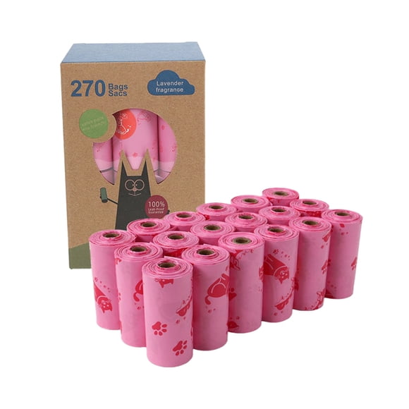 Sacs Biodégradables pour Excréments de Chien avec Contrôle des Odeurs Parfumé Sacs à Déchets pour Animaux pour Chiens et Chats Usage Intérieur Extérieur Matériau EPI Compostable
