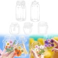 thumbnail image 1 of 20PC Large Size Bookmark Flower Page Clips Bookmarks Children Handmade DIY Transparent Flower Page Glass Bottle Wishing Bottle Sticker, 1 of 9