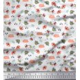 thumbnail image 1 of Soimoi White Moss Georgette Fabric Honey Bee & Bettle Bee Insects Decor Fabric Printed BTY 42 Inch Wide, 1 of 1
