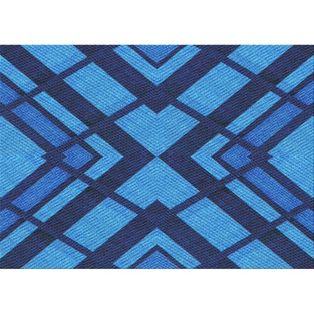 Ahgly Tapis Rectangulaire Lavable en Machine Intérieur Bleu Ciel Profond, 5 Pieds x 7 Pieds