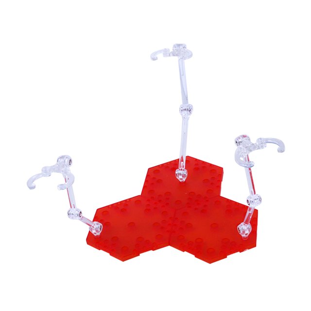 segolike Sturdy Figure Display Base Stand Holder Support for 1/144 Model Figures Toys Clear Red