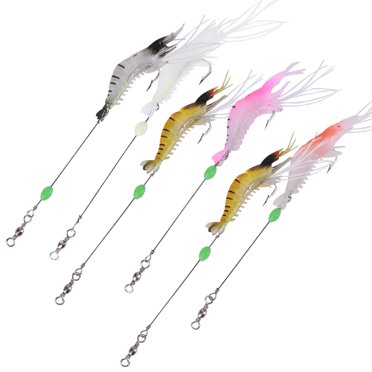 Soft Lure Bait, Artificial Shrimp Lure Bait, With Hook For River Fishing, Ocean Boat Fishing Fishing Tackle
