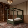 thumbnail image 2 of Meridian Furniture Salina Lit Simple Rembourré en Velours Vert, 2 of 11