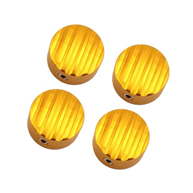 Xingzhi Premium 4x Head Caps Nut Covers for T120 Ride Gold Lines 0.6x0.9 Inch 1Set