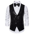 thumbnail image 3 of Mikilon Gilet Décontracté à Paillettes pour Hommes Automne et Hiver, 3 of 3