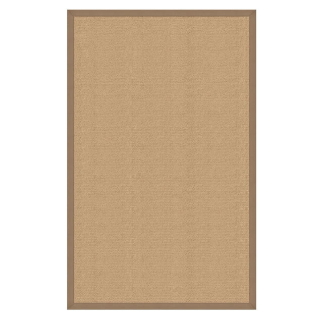 Tapis Athena en Sisal et Beige 5 Pieds x 8 Pieds avec Centre en Laine Naturelle et Reliure en Coton Beige, Conçu pour la Durabilité et la Superposition comme Tapis d'Accent pour Ajouter de la Chaleur et Définir les Espaces de Pièce dans les Maisons Transitionnelles.
