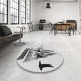 thumbnail image 4 of Ahgly Company Tapis d'Intérieur Lavable à la Machine, Carré, Transitionnel, Gris, Tapis de Zone, 3 Pieds Carré, 4 of 7
