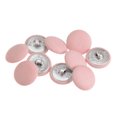 thumbnail image 1 of Unique Bargains 10pcs 28L Fabric Cloth Covered Button 18mm Round Metal Shank Sewing Buttons for Suits Dress Blouses, Pink, 1 of 5