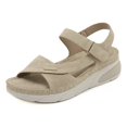 thumbnail image 2 of Women's Comfortable Wedge Sandals with Velcro Strap Foot Fashion, 2 of 5