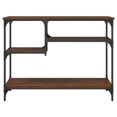 thumbnail image 2 of vidaXL Table Console avec Étagères Chêne Brun 100x35x75 cm, 2 of 5