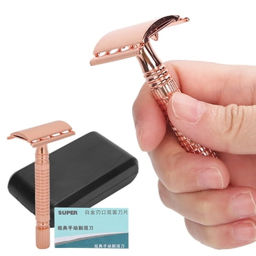 Classic Shaver, Men Manual Shaver, Double Edge Blade Shaver, Stainless Steel Classic  Shaving Kit, Waterproof Shaver