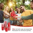thumbnail image 4 of Gobelets en Plastique Jetables Rouges, Lot de 50, 16 oz, 4 of 5