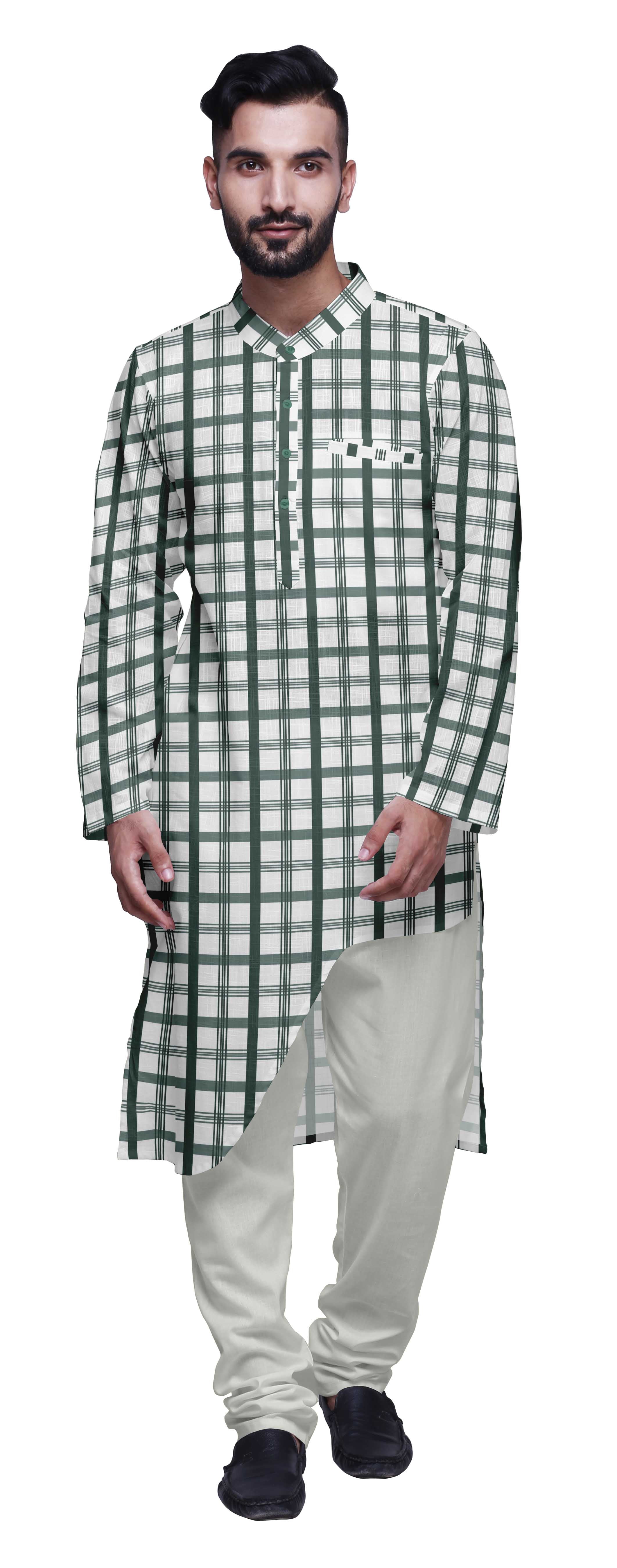Atasi Printed Ethnic Kurta Pajama Set Summer Party Wear Kurta Pyjama For Men