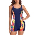 thumbnail image 5 of RELLECIGA Women's Athletic Boyleg One Piece Swimsuits Sport Bathing Suit, 5 of 5
