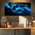 thumbnail image 1 of Fractal 3D Circled Blue Waves - Contemporary Canvas Art Print, 1 of 3
