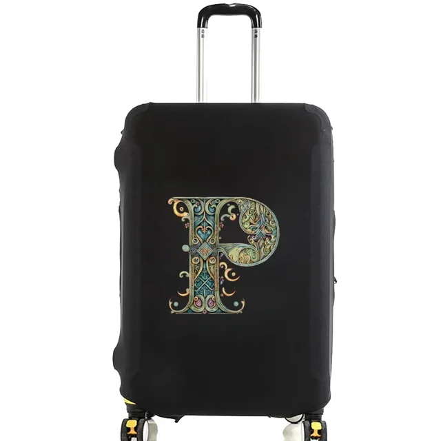 Housses de Bagage Housse de Protection Bagage de Voyage Anti-Rayures Housse Anti-Poussière Réutilisable Housse Lavable Motif Imprimé Graphique 8Graphic Letter P m