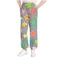 thumbnail image 2 of Cowsor Girls Graphic Print Sweatpants Athletic Drawstring Joggers Cute Track Pants with Pockets for Kids, 2 of 6