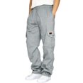 thumbnail image 1 of Men‘S Casual Solid Jogging Elastic Mid Waisted Sports Pants With Pockets Streetwear, 1 of 6
