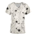 thumbnail image 4 of Pisexur Womens Scrub Tops Boasting Colorful Floral Prints Along With Short Sleeve Scrub Tops Suitable for Nursing Uniforms With Convenient Pockets, 4 of 4
