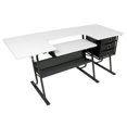 thumbnail image 1 of Studio Designs Eclipse Hobby Couture Arts & Artisanat Centre Table, Noir et Blanc, 1 of 9