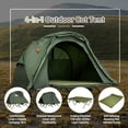 thumbnail image 3 of Gymax 2-Person Outdoor Camping Tent Cot Compact Elevated Tent Set W/ External Cover Green, 3 of 9