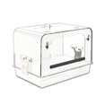 thumbnail image 1 of TISHITA Parrot Bathing Tubs Easy to Install Canary Cage Accessories Pet Bird Bath Box clear, 1 of 8