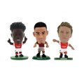thumbnail image 1 of SoccerStarz Arsenal Martin Odegaard, Declan Rice & Bukayo Saka Action Figure Set, 3 Pack, 2 Inch Collectible Action Figures, 1 of 4