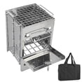 thumbnail image 2 of Folding Stove, With Grid Shape Plate Camping Wood Stove, For Camping Cooking, 2 of 8
