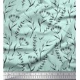 thumbnail image 1 of Soimoi Green Moss Georgette Fabric Flower Leaves Print Fabric by the Yard 44 Inch Wide, 1 of 3
