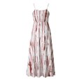 thumbnail image 4 of HKEJIAOI Robes de Cocktail Offres Liquidation Cadeau de la Saint-Valentin Femmes Teinture sur Nœuds Plage Chandail Maxi Boho Robe d'Été Dames Ample Longue Robe Nuisette Rouge, 4 of 7