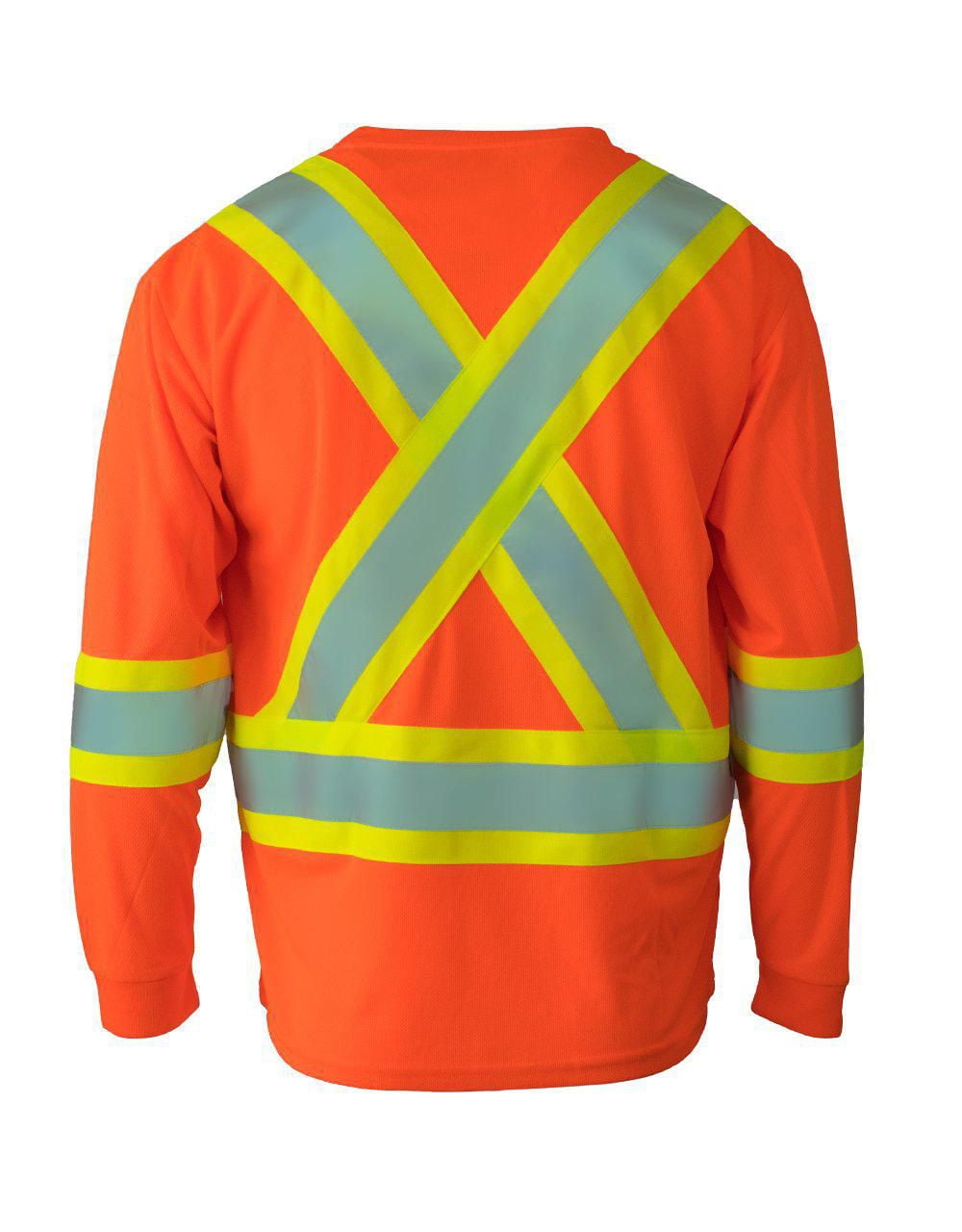 T-shirt de sécurité à manches longues Forcefield Hi Vis col V