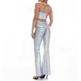 thumbnail image 5 of LUOGENLI Pantalon Décontracté pour Femme Pantalon Décontracté pour Femme Couleur Évasée Coupe Ajustée Festival Performance Pantalon Habillé Pantalon Évasé Femme Pantalon Décontracté Pantalon Décontracté pour Femme Coupe Décontractée Taille Extensible Vert TTG, 5 of 5
