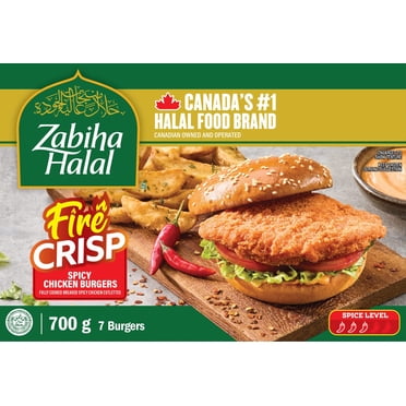 Poulet Épicées Panées Piquant Croquant Zabiha Halal Burgers 700g