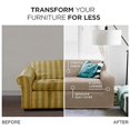 thumbnail image 3 of MAYTEX Pixel Ultra Soft Stretch Sofa Couch Furniture Cover Slipcover, Sand, 3 of 5