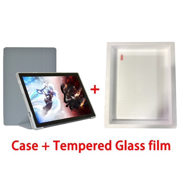 Étui pour Teclast M50 Pro 10.1 Pouces Tablette, Étui Souple TPU la Plus Récente pour T40S T50pro P20HD M40 Air P20 M40Pro P25 P30HD M40S M40plus Film en Verre Gris-B M50