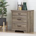 thumbnail image 1 of South Shore Versa Nightstand with Charging Station and Drawers for Adult, in Weathered Oak, 1 of 11