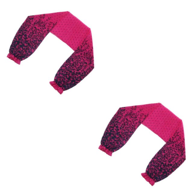 kurtrusly Boléro en Chiffon à Manches Longues Tendance pour Femmes Rose Rouge Fleur 2ensemble
