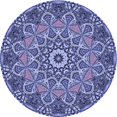 thumbnail image 1 of Ahgly Company Tapis Rond Lavable en Machine Intérieur Transitionnel Mimosa Violet, 6 Pieds Rond, 1 of 7