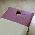 thumbnail image 2 of GROWTH TANK Massage Table Cover Bed Face Hole Toweling Sheet 75x55cm Burgundy, 2 of 9