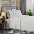 thumbnail image 4 of Color sense Twin XL Dotted Tear Drop Brushed Cool & Crisp Cotton Blend Percale 3-Piece Bedsheet Set, 4 of 5