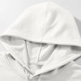 thumbnail image 3 of Yuyuzo Mens Hoodies Solid Color Long Sleeve Fashion Pullover Tops Drawstring Sweatshirt with Pocket, 3 of 6