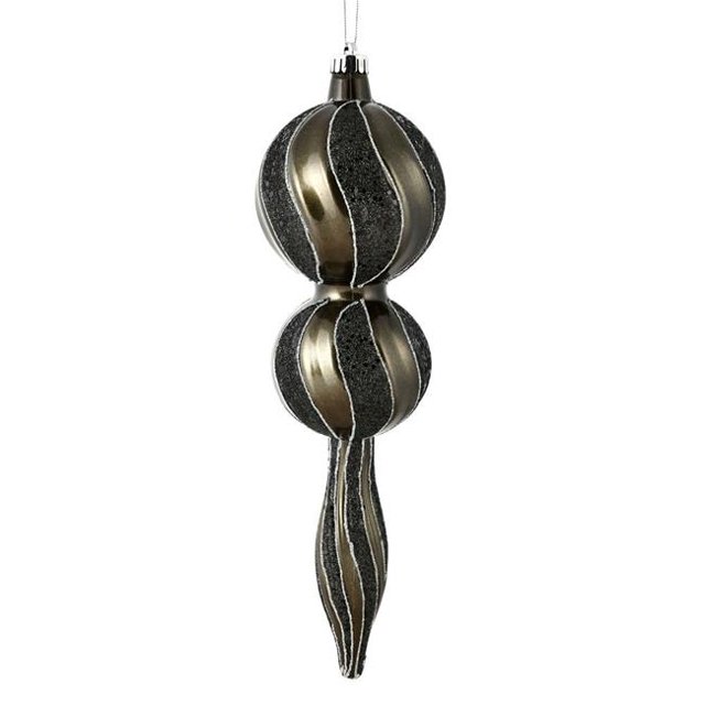 Vickerman N186984D 16.5 Po. Finial Pailleté Bonbon en Métal