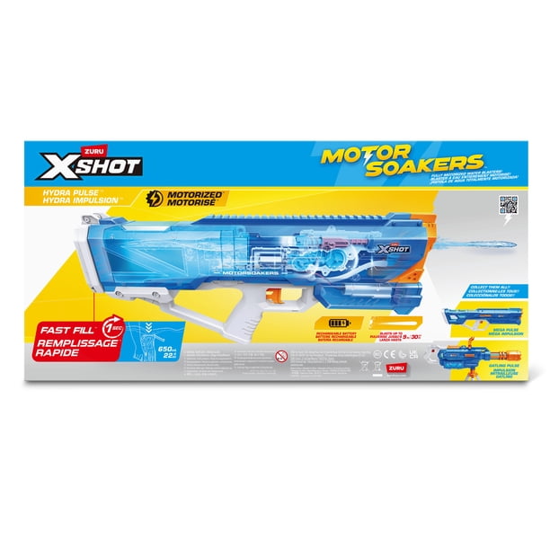 Waterer x Machacha 全能 II 限定盤 hiphop XSHOT Water Hydra Pulse Motor Soaker by ZURU, Motorized Blaster
