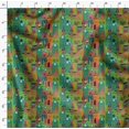 thumbnail image 4 of Soimoi Tissu Crêpe polyester Vert Structure Architecturale Tissu Imprimé Architectural 1 Yard 42 Pouces de Large, 4 of 5