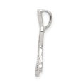 thumbnail image 2 of 925 Sterling Silver Polished and Textured Letter H Chain Slide Pendant, 2 of 4