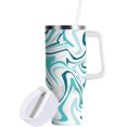 thumbnail image 2 of Gobelet de 30 oz avec Poignée, Couvercle et Paille, Gobelet d'Eau Isolé, Gobelet d'Eau en Acier Inoxydable, Tasse, Bouteille, Réutilisable, Compatible avec Porte-Gobelet, Fluide Sarcelle, 2 of 6